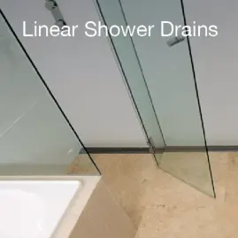 Square Pattern Linear Shower Drain - LUXE Linear Drains - CADdetails