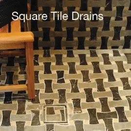 Square Pattern Linear Shower Drain - LUXE Linear Drains - CADdetails